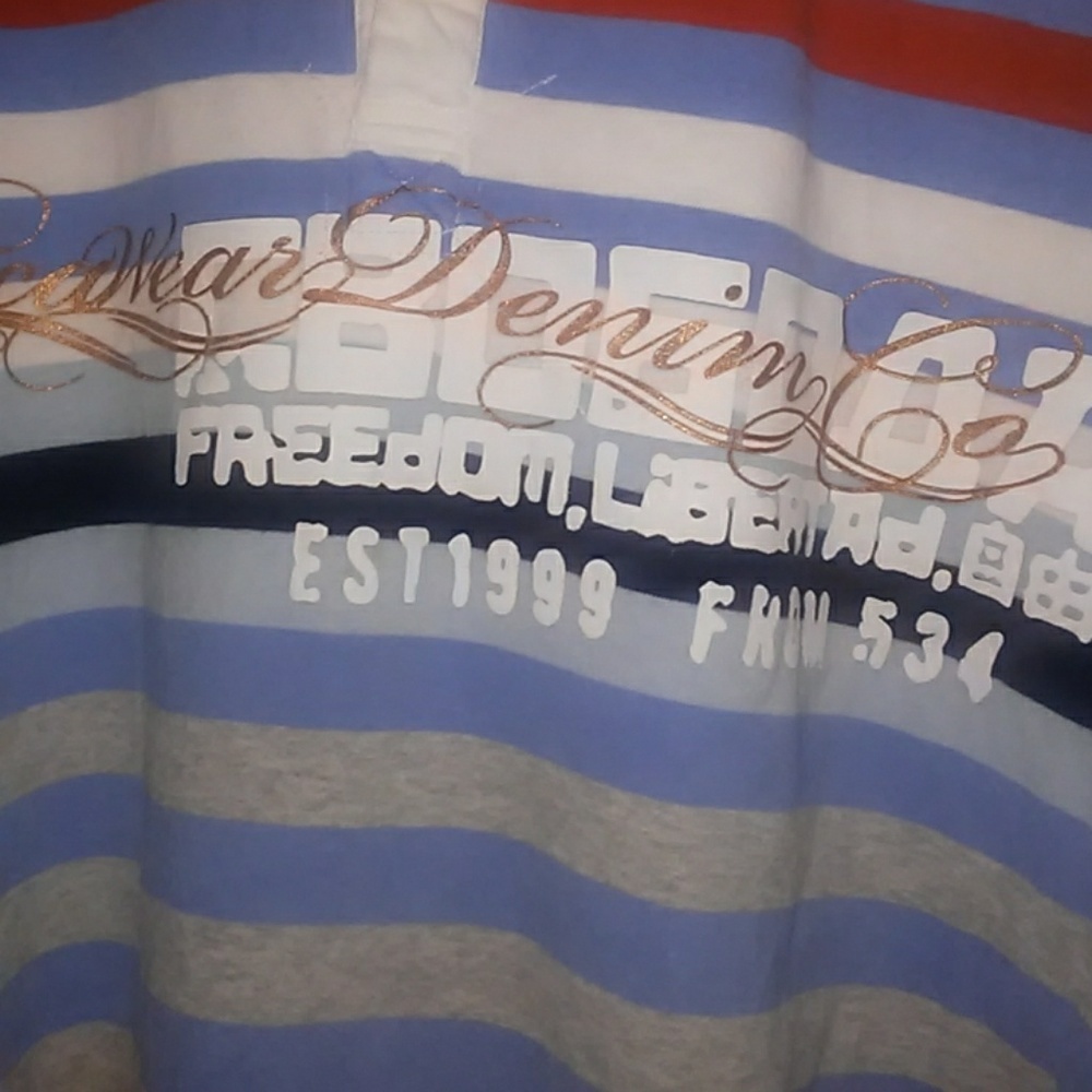 Men's Striped Rocawear Shirt - Picture 2 of 8